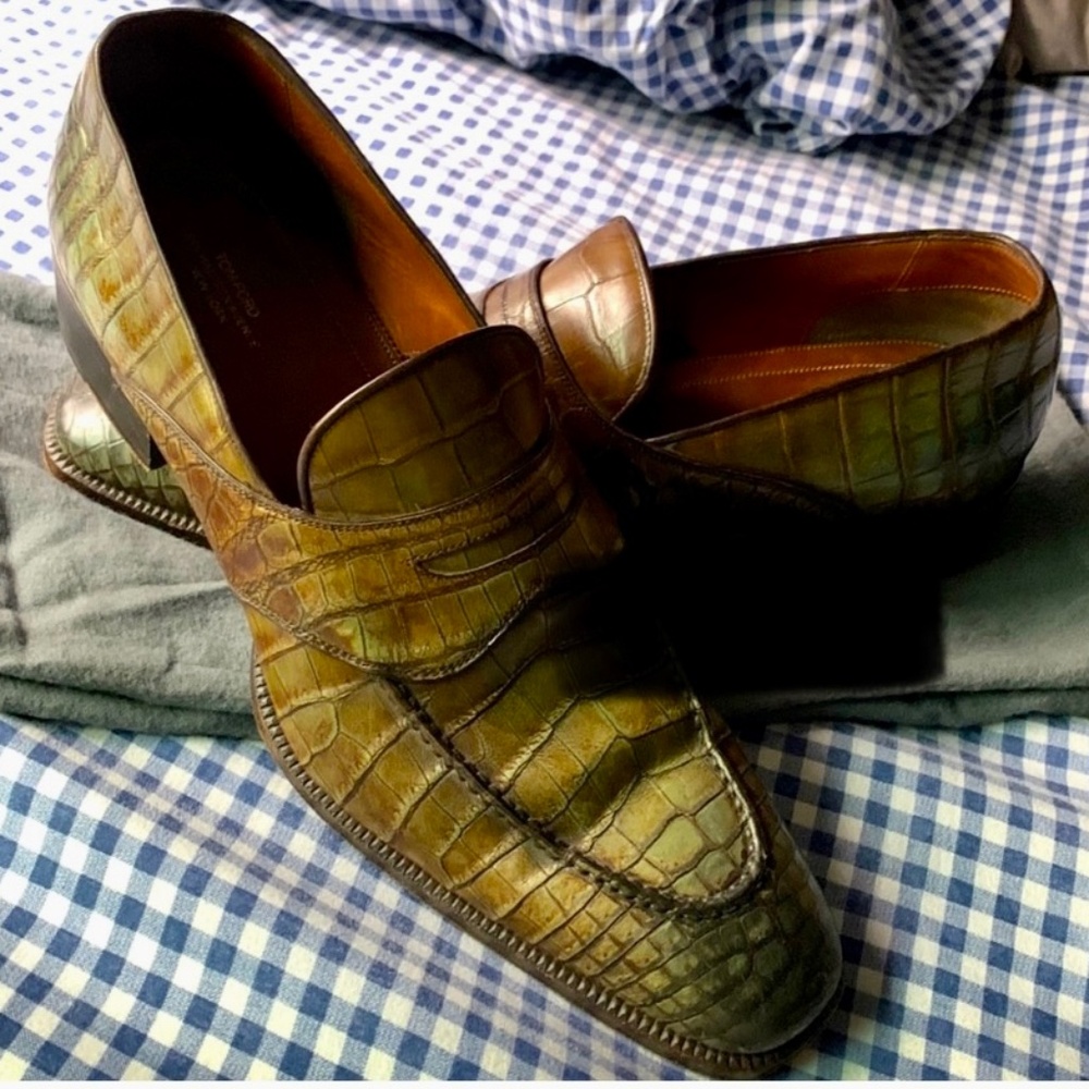Vintage Genuine Tom Ford Alligator Penny Loafer M10